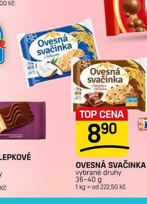 OVESNÁ SVAČINKA vybrané druhy 36-40 g