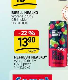 REFRESH NEALKO* vybrané druhy 0,5l, plech  