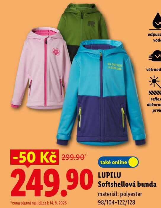 LUPILU Softshellová bunda