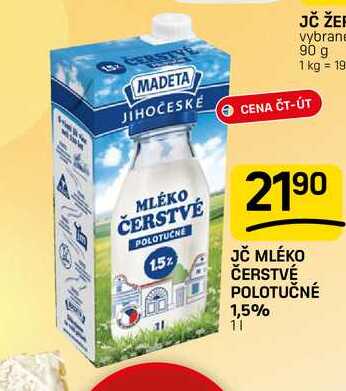 JČ MLÉKO ČERSTVÉ POLOTUČNÉ 1,5% 11