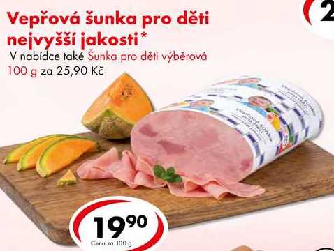 Vepřová šunka pro děti nejvyšší jakosti, 100 g