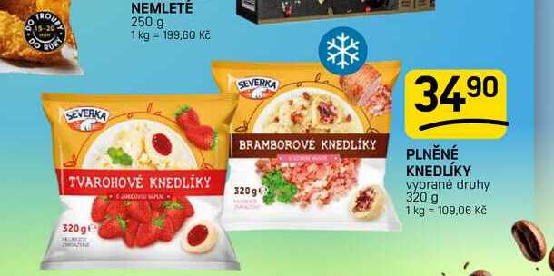 PLNĚNÉ KNEDLÍKY vybrané druhy 320 g 