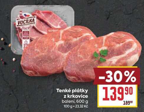 Tenké plátky z krkovice baleni, 600 g