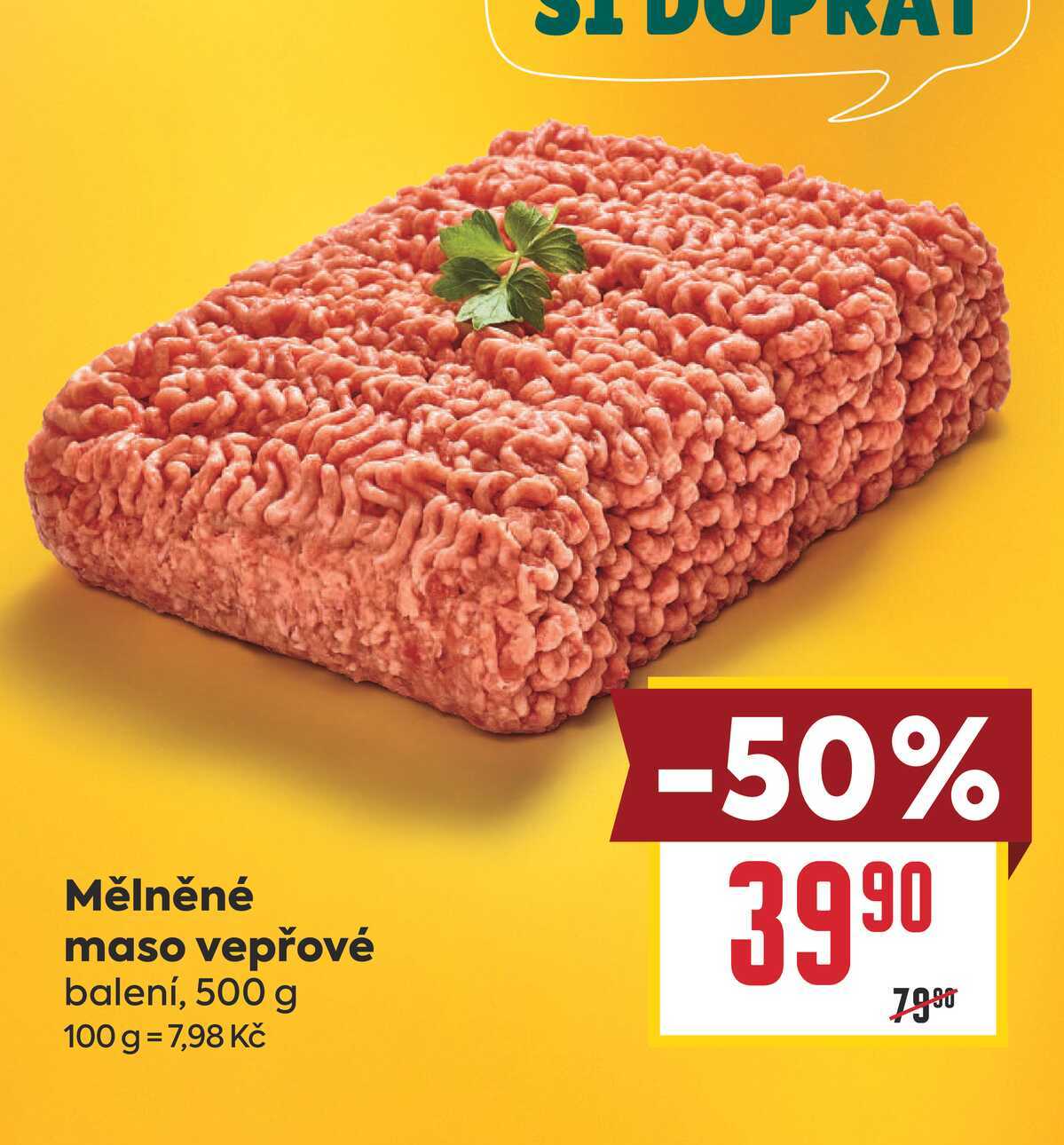 Mělněné maso vepřové balení, 500 g 