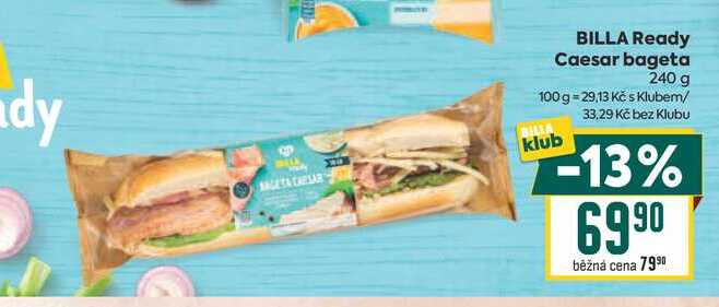 BILLA Ready Caesar bageta 240 g