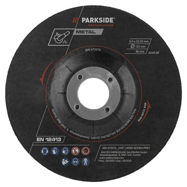 PARKSIDE PERFORMANCE Sada hrubovacích kotoučů 4dílná