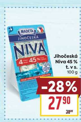 Jihočeská Niva 45% t. vs. 100 g 