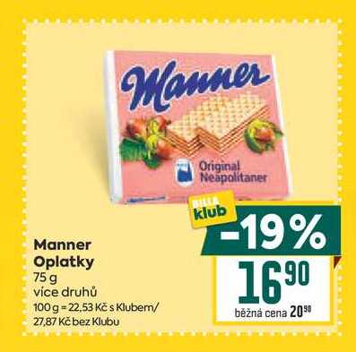 Manner Manner Oplatky 75 g