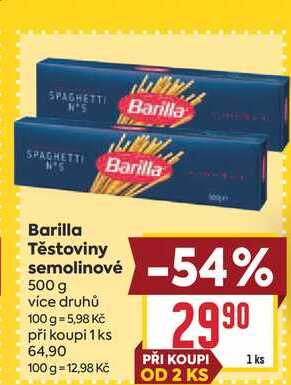 Barilla semolinové 500 g 