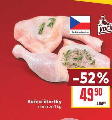 Kuřecí čtvrtky cena za 1 kg