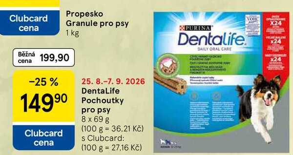DentaLife Pochoutky pro psy, 8 x 69 g