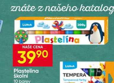 Plastelina školní 10 barev
