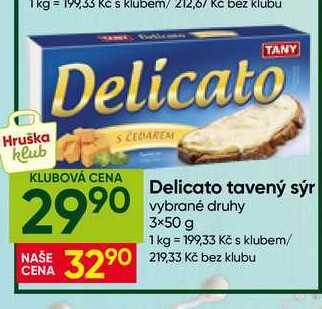 Delicato tavený sýr vybrané druhy 3×50 g 