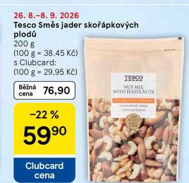Tesco Směs jader skořápkových plodů, 200 g