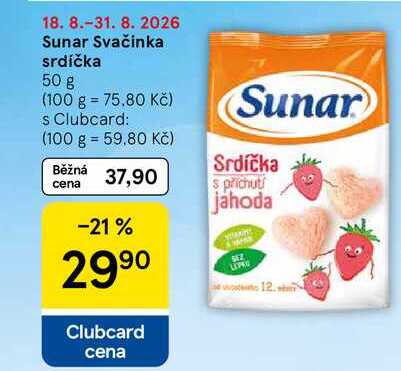 Sunar Svačinka srdíčka, 50 g
