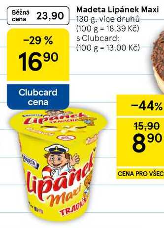 Madeta Lipánek Maxi, 130 g, více druhů