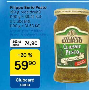 Filippo Berio Pesto, 190 g, více druhů