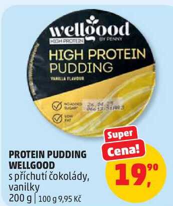 PROTEIN PUDDING WELLGOOD s příchutí čokolády, 200 g