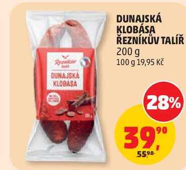 DUNAJSKÁ KLOBÁSA ŘEZNÍKŮV TALÍŘ, 200 g