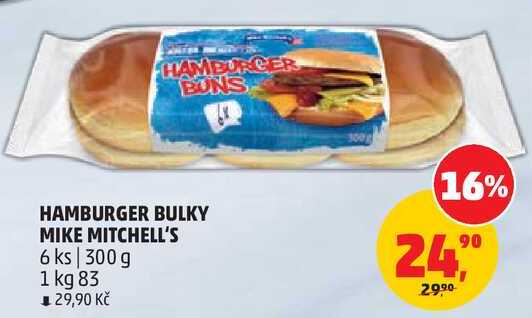 HAMBURGER BULKY MIKE MITCHELL'S, 6 ks, 300 g 