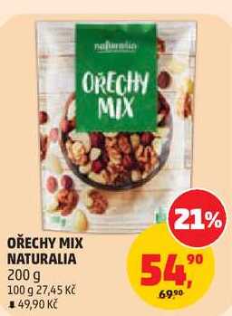 OŘECHY MIX NATURALIA, 200 g 