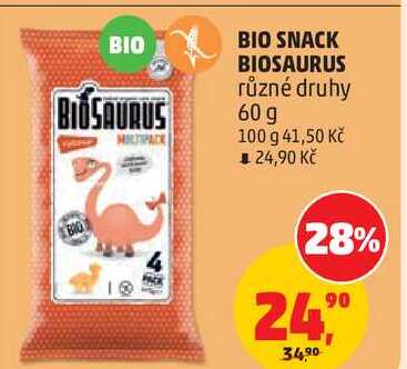BioSaurus kukuřičné křupky, 60 g