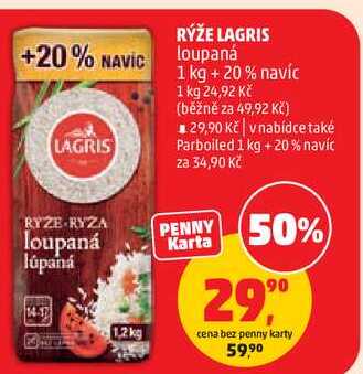 RÝŽE LAGRIS loupaná, 1 kg +20% navíc 