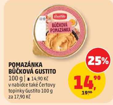 POMAZÁNKA BŮČKOVÁ GUSTITO, 100 g