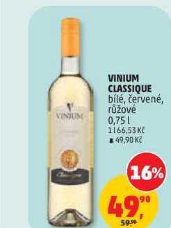 VINIUM CLASSIQUE bílé, 0,75 l