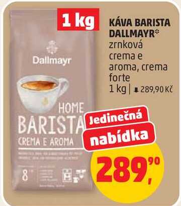 KÁVA BARISTA DALLMAYR zrnková crema e aroma, 1 kg