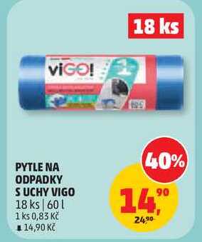 PYTLE NA ODPADKY SUCHY VIGO, 18 ks, 60 l