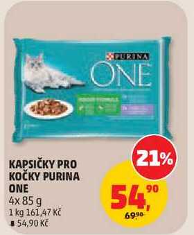 PURINA ONE KAPSIČKY PRO KOČKY PURINA ONE, 4x 85 g  