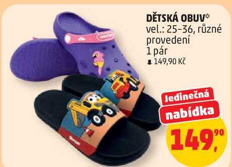 DĚTSKÁ OBUV, vel.: 25-36, různé provedení, 1 pár