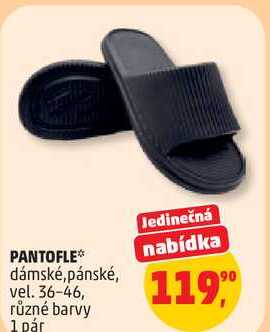 PANTOFLE dámské,pánské, vel. 36-46, různé barvy, 1 pár