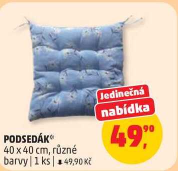 PODSEDÁK 40 x 40 cm, různé barvy, 1 ks 