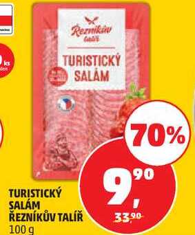 TURISTICKÝ SALÁM ŘEZNÍKŮV TALÍŘ, 100 g