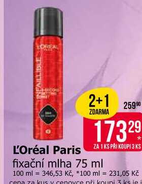 L'Oréal Paris fixační mlha 75 ml