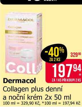 Dermacol Collagen plus denní a noční krém 2x 50 ml