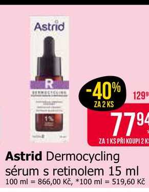 Astrid Dermocycling sérum s retinolem 15 ml