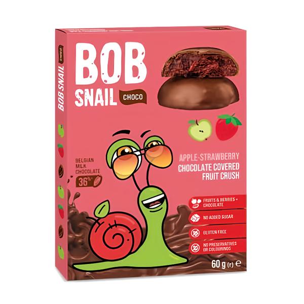 Šnek Bob Ovocná pochoutka v čokoládě jablko-jahoda