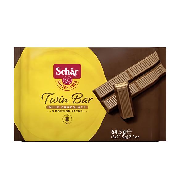 Schär Twin Bar bezlepkové oplatky v mléčné čokoládě