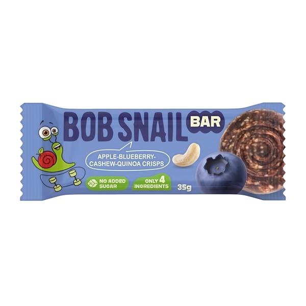 Šnek Bob Bar jablko, borůvka, kešu, quinoa chips