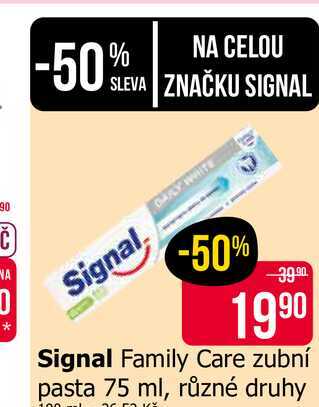 Signal Family Care zubní pasta 75 ml, různé druhy