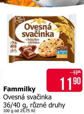 Fammilky Ovesná svačinka 36/40 g, různé druhy