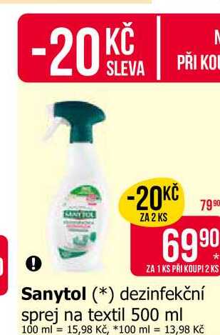 Sanytol dezinfekční sprej na textil 500 ml 