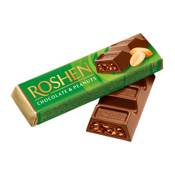 Roshen Mléčná čokoládová tyčinka s arašídy