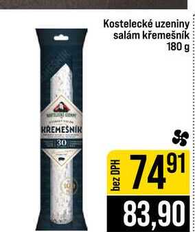 Kostelecké uzeniny salám křemešník 180 g