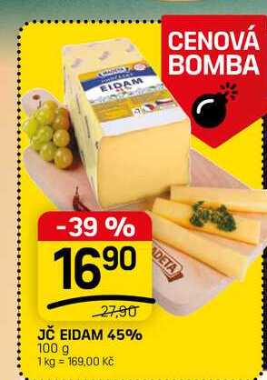 JČ EIDAM 45% 100 g
