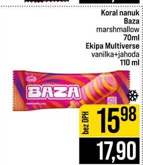 Koral nanuk Baza marshmallow 70ml Ekipa Multiverse vanilka+jahoda 110 ml