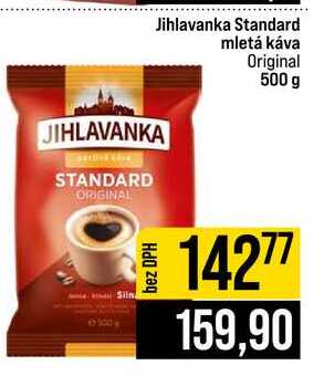 Jihlavanka Standard mletá káva Original 500 g